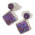 Indian Amethyst Earrings with Composite Purple Turquoise 'Purple Sparkle'