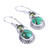 Peridot, Composite Turquoise, and Sterling Silver Earring 'Forest Floor'