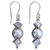 Blue Topaz and Cultured Pearl Sterling Silver Dangle Earring 'Marine Allure'