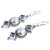 Blue Topaz and Cultured Pearl Sterling Silver Dangle Earring 'Marine Allure'
