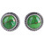Silver 925 and Green Composite Turquoise Stud Earrings 'Verdant Radiance'