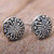 Sterling Silver Round Stud Earrings from Indonesia 'Bali Whirlpool'