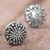 Sterling Silver Round Stud Earrings from Indonesia 'Bali Whirlpool'