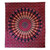 Purple Cotton Printed Mandala Wall Hanging from India 'Leafy Mandala in Magenta'