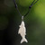 Hand Made Bone Pendant Necklace Whales from Indonesia 'Loving Whales'
