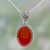 Hand Made Red Carnelian Pendant Necklace from India 'Fiery Glamour'