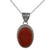 Hand Made Red Carnelian Pendant Necklace from India 'Fiery Glamour'