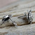 Sterling Silver Button Earrings Turtle Shape from Thailand 'Little Turtles'