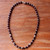 Garnet and 950 Silver Beaded Necklace from Thailand 'Simple Grace'