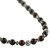 Garnet and 950 Silver Beaded Necklace from Thailand 'Simple Grace'