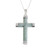 Sterling Silver Green Jade Pendant Necklace from Guatemala 'Green Mayan Cross'