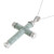Sterling Silver Green Jade Pendant Necklace from Guatemala 'Green Mayan Cross'