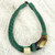 Horn and Bone Recycled Beads Necklace Fair Trade Jewelry 'Sougri Green'