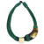 Horn and Bone Recycled Beads Necklace Fair Trade Jewelry 'Sougri Green'