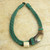 Horn and Bone Recycled Beads Necklace Fair Trade Jewelry 'Sougri Green'