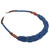 Blue Braided Beaded Necklace Fair Trade Jewelry from Africa 'Sosongo in Blue'