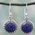 Lapis Lazuli and Sterling Silver Gemstone Dangle Earrings 'Deep Blue Majesty'