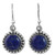 Lapis Lazuli and Sterling Silver Gemstone Dangle Earrings 'Deep Blue Majesty'