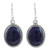 Lapis Lazuli Dangle Earrings with Gold Colored Flecks 'Blue Royalty'