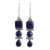 Lapis Lazuli and Sterling Silver Multi Shape Dangle Earrings 'Royal Blue Glamour'