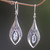 Sterling Silver Blue Topaz Dangle Earrings Indonesia 'Blue Teardrops'