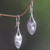 Sterling Silver Cultured Pearl Dangle Earrings Indonesia 'Catch the Moon'
