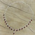 Artisan Crafted Sterling Silver Waterfall Garnet Necklace 'Scarlet Droplets'