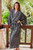 Black and White Rayon Robe from Indonesia 'A Thousand Swirls'