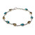 Citrine Composite Turquoise Link Bracelet from India 'Sunny Drops in Blue'