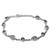 Blue Topaz and Rainbow Moonstone Gemstone Station Bracelet 'Misty Sky'