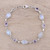Handmade Amethyst Rainbow Moonstone Link Bracelet from India 'Misty Lilac'