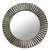 Aluminum Distressed Circular Wall Mirror from India 'Silvery Rays'