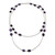 Amethyst Sterling Silver Long Necklace Handmade in India 'Violet Princess'