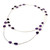 Amethyst Sterling Silver Long Necklace Handmade in India 'Violet Princess'