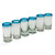 Hand Blown Mexican Tequila Shot Glasses Clear Set of 6 'Aquamarine'
