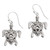 Sterling Silver Turtle Earrings with Enticing Shell Design 'Radiant Turtles'