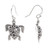 Sterling Silver Turtle Earrings with Enticing Shell Design 'Radiant Turtles'