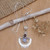 Indonesian Sterling Silver and Rainbow Moonstone Necklace 'Arabesque'