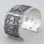 Mexican Day of the Dead Sterling Silver Cuff Bracelet 'Skeletal Hat Dance'