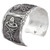 Mexican Day of the Dead Sterling Silver Cuff Bracelet 'Skeletal Hat Dance'