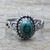 Artisan Designed Sterling Silver and Malachite Cocktail Ring 'Hypnotic Forest'