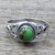 Silver Green Composite Turquoise Cocktail Ring India 'Harmonic Green'