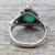 Teardrop Shaped Green Quartz Sterling Silver Cocktail Ring 'Forest Drop'