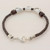 999 Silver Brown Pendant Wristband Bracelet from Guatemala 'Silver Love in Brown'
