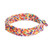 Multicolored Glass Beaded Wristband Bracelet from Guatemala 'Multicolored Happiness'