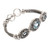 Blue Topaz Sterling Silver Bracelet 'Tradition'