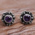 Hand Made Amethyst Sterling Silver Stud Earrings Indonesia 'Little Happiness in Purple'