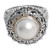 Cultured Mabe Pearl Sterling Silver Cocktail Ring 'Romantic Moonlight'