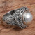 Cultured Mabe Pearl Sterling Silver Cocktail Ring 'Romantic Moonlight'