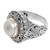 Cultured Mabe Pearl Sterling Silver Cocktail Ring 'Romantic Moonlight'